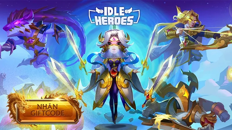 Alt text: giao diện nhập Giftcode trong game Idle Heroes